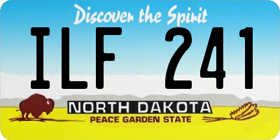 ND license plate ILF241