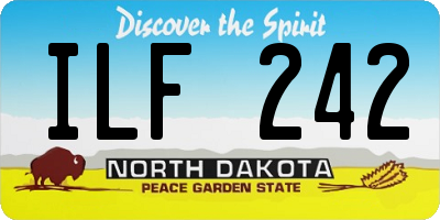 ND license plate ILF242