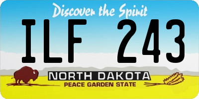 ND license plate ILF243