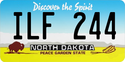 ND license plate ILF244