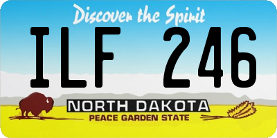 ND license plate ILF246