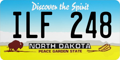 ND license plate ILF248