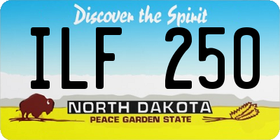 ND license plate ILF250