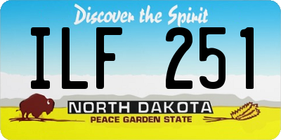 ND license plate ILF251