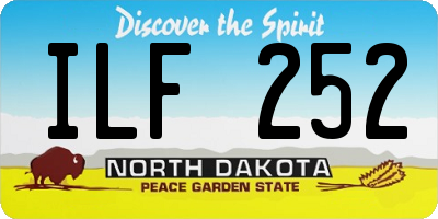 ND license plate ILF252