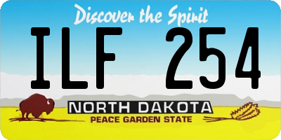 ND license plate ILF254