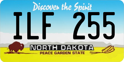 ND license plate ILF255