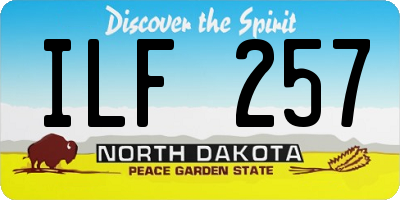 ND license plate ILF257