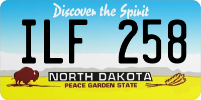 ND license plate ILF258