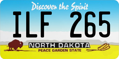 ND license plate ILF265