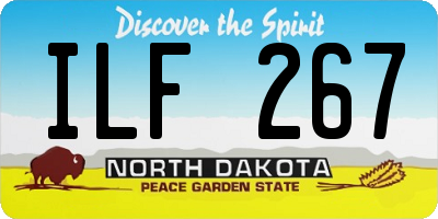 ND license plate ILF267
