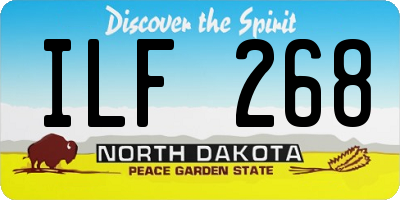 ND license plate ILF268