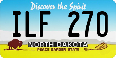 ND license plate ILF270