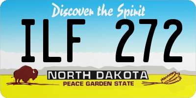 ND license plate ILF272