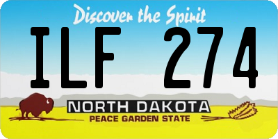 ND license plate ILF274