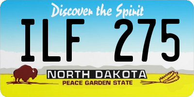 ND license plate ILF275