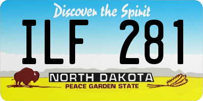 ND license plate ILF281