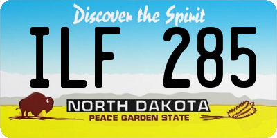 ND license plate ILF285