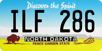 ND license plate ILF286