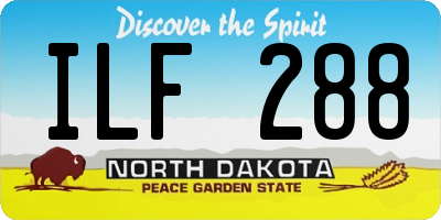 ND license plate ILF288