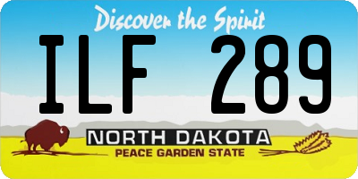ND license plate ILF289