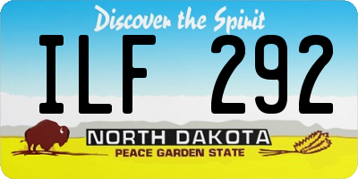 ND license plate ILF292