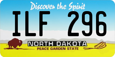 ND license plate ILF296
