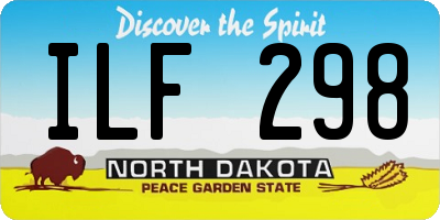 ND license plate ILF298