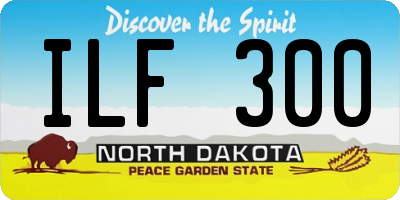ND license plate ILF300