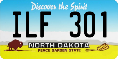ND license plate ILF301