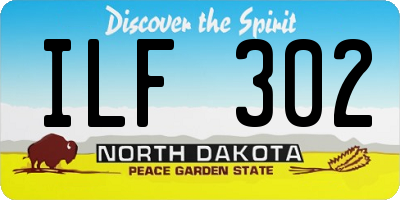 ND license plate ILF302