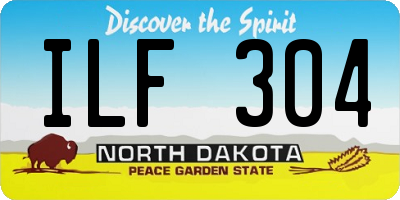ND license plate ILF304