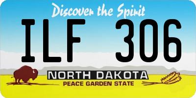 ND license plate ILF306