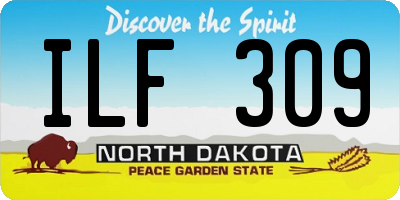 ND license plate ILF309