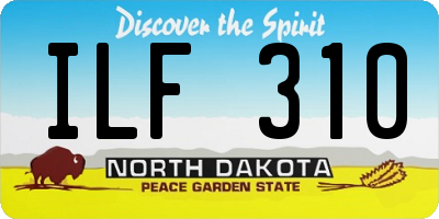 ND license plate ILF310