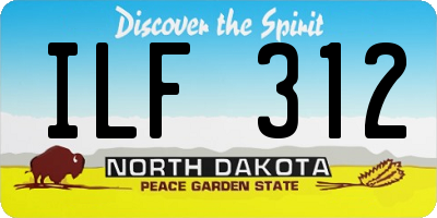 ND license plate ILF312