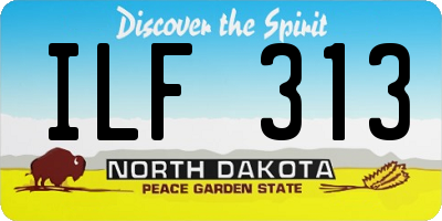 ND license plate ILF313