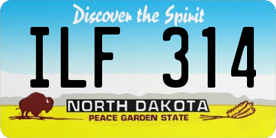 ND license plate ILF314