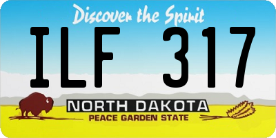 ND license plate ILF317