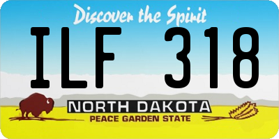 ND license plate ILF318