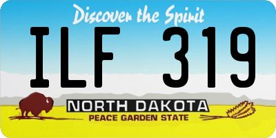 ND license plate ILF319