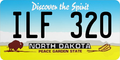 ND license plate ILF320