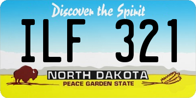 ND license plate ILF321