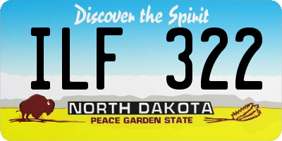 ND license plate ILF322