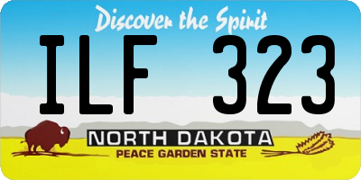 ND license plate ILF323
