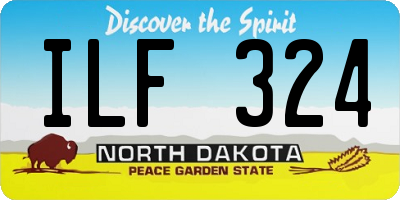 ND license plate ILF324