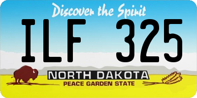 ND license plate ILF325