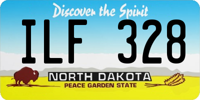 ND license plate ILF328
