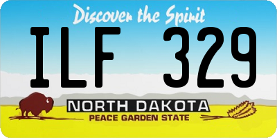 ND license plate ILF329