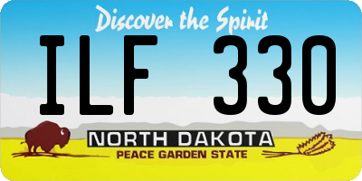 ND license plate ILF330